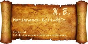 Marienescu Bolivár névjegykártya